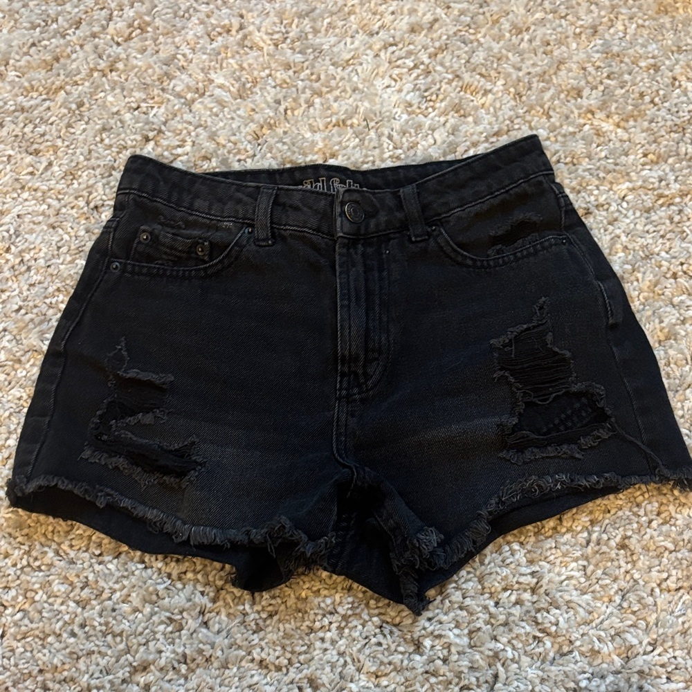 Wild Fable Black Distressed Jean Shorts